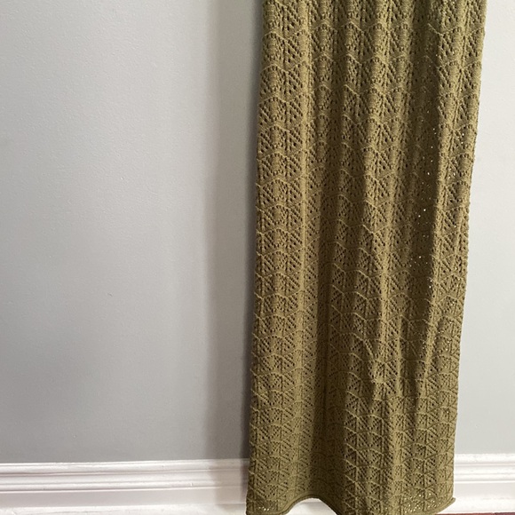 HUNTER & BROWN Women’s Knit Green Maxi Dress Size Small - Picture 2 of 7